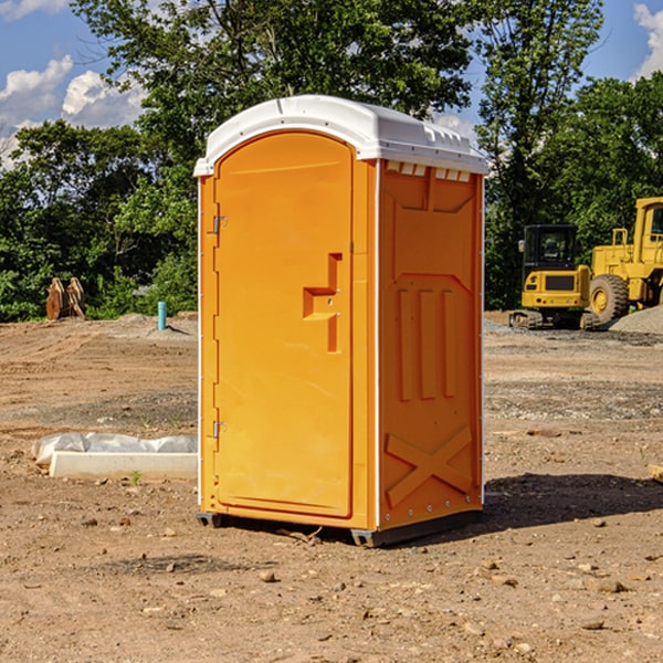 how often are the porta potties cleaned and serviced during a rental period in North Newton KS